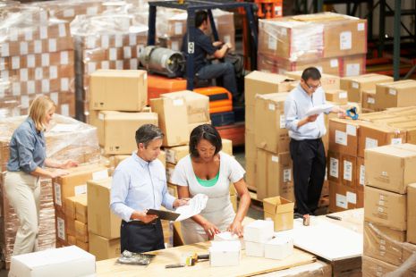 Warehouse stock image